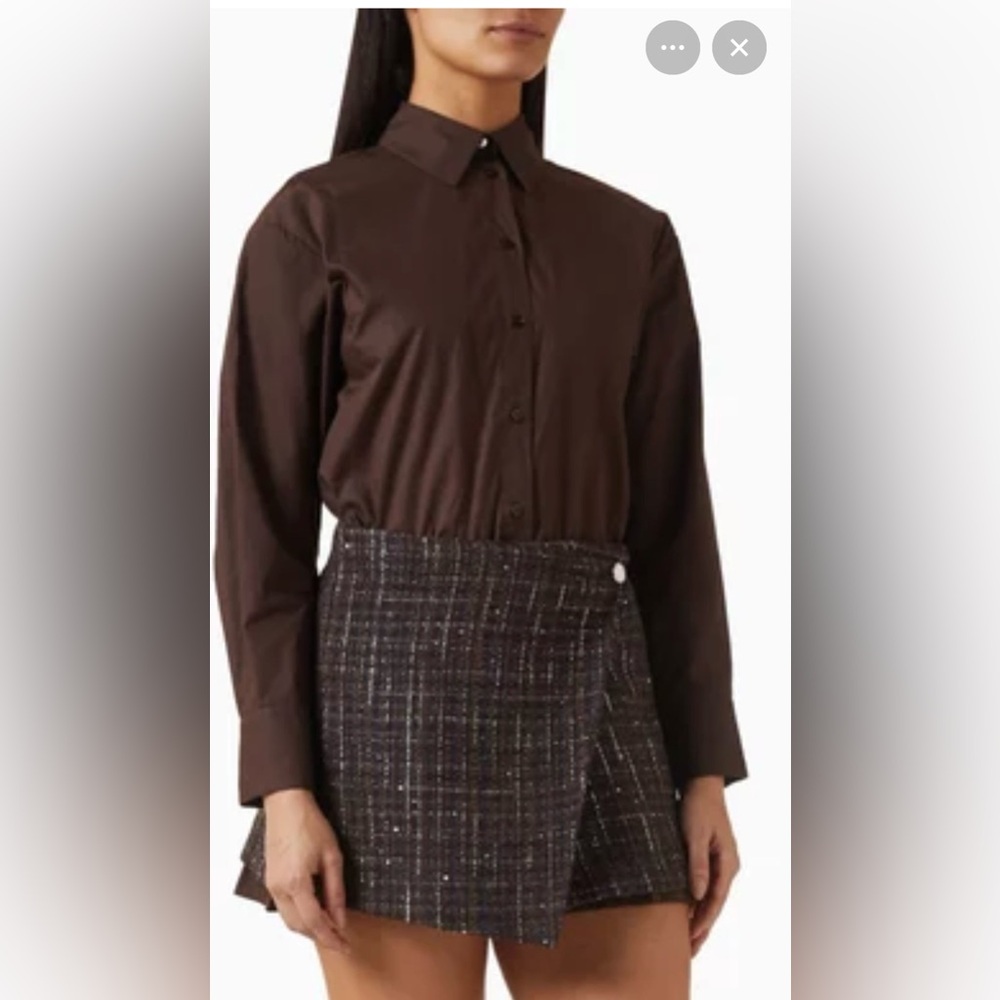 Maje Marron Button-Up Top